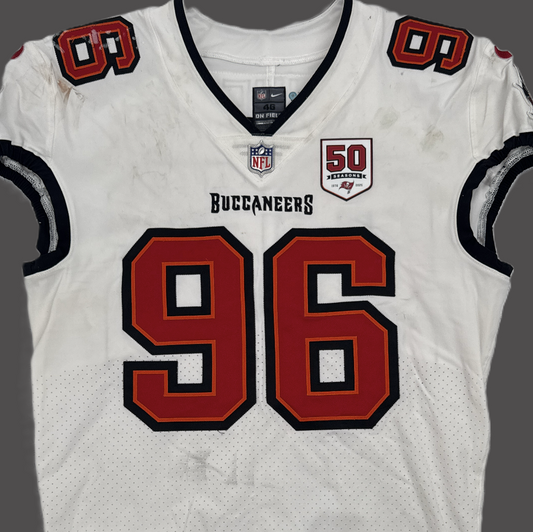 Greg Gaines GAME-WORN 8/23/25 Tampa Bay Buccaneers OnField NFL Jersey vs.Bills