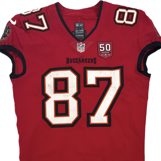 Payne Durham GAME-WORN💪09/15/25 Tampa Bay Buccaneers🏴☠On-Field NFL Jersey👕vs.Houston Texans