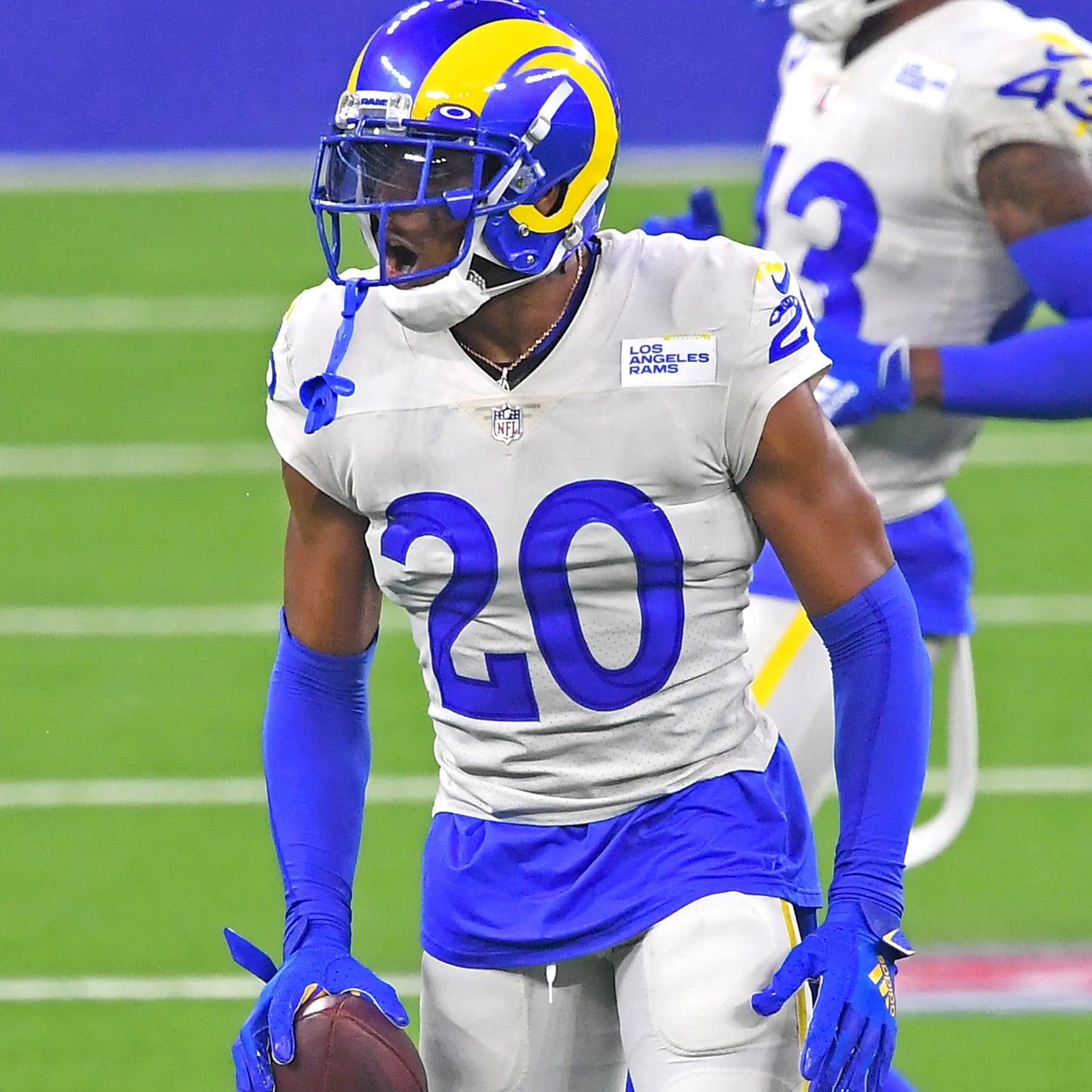 Jalen Ramsey TEAM-ISSUED💪Los Angeles Rams🐏NFL On-Field Jersey👕Inc. COA📄