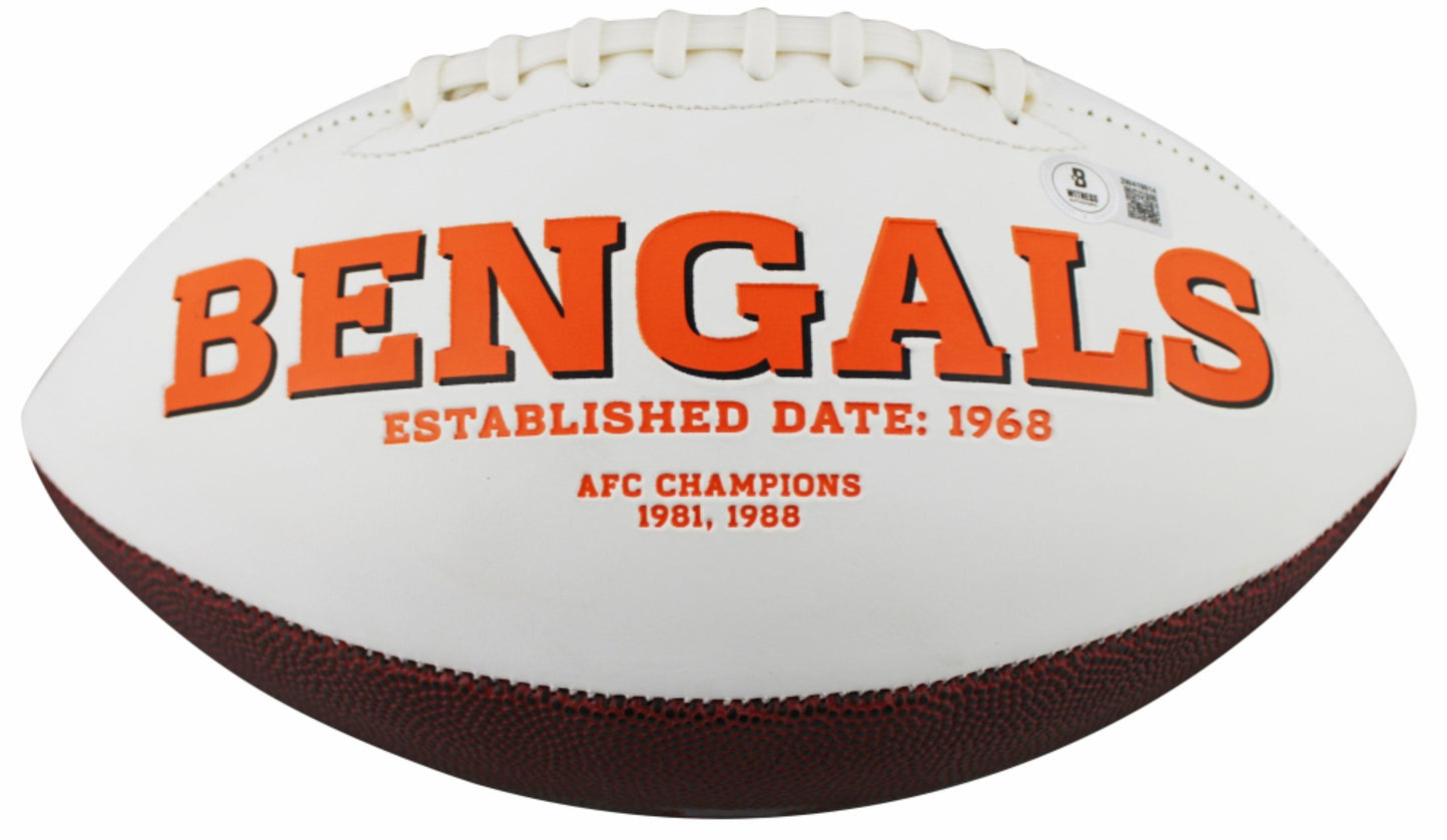 Tee Higgins Signed Cincinnati Bengals Logo Football - NFL Sports Memorabilia