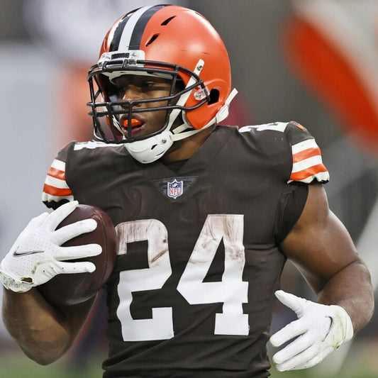 Nick Chubb GAME WORN/USED 10/27/24 💪 PHOTO-MATCHED 📸 Cleveland Browns On-Field NFL Jersey 👕 vs. Baltimore Ravens Also includes Professional Sports Authenticator (PSA)