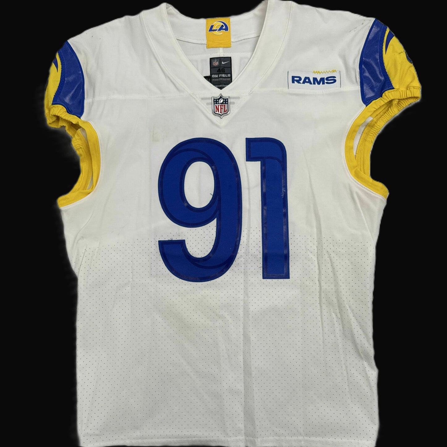 Greg Gaines TEAM ISSUED πͺ Los Angeles Rams Nike NFL On-Field Jersey π Inc. COA π