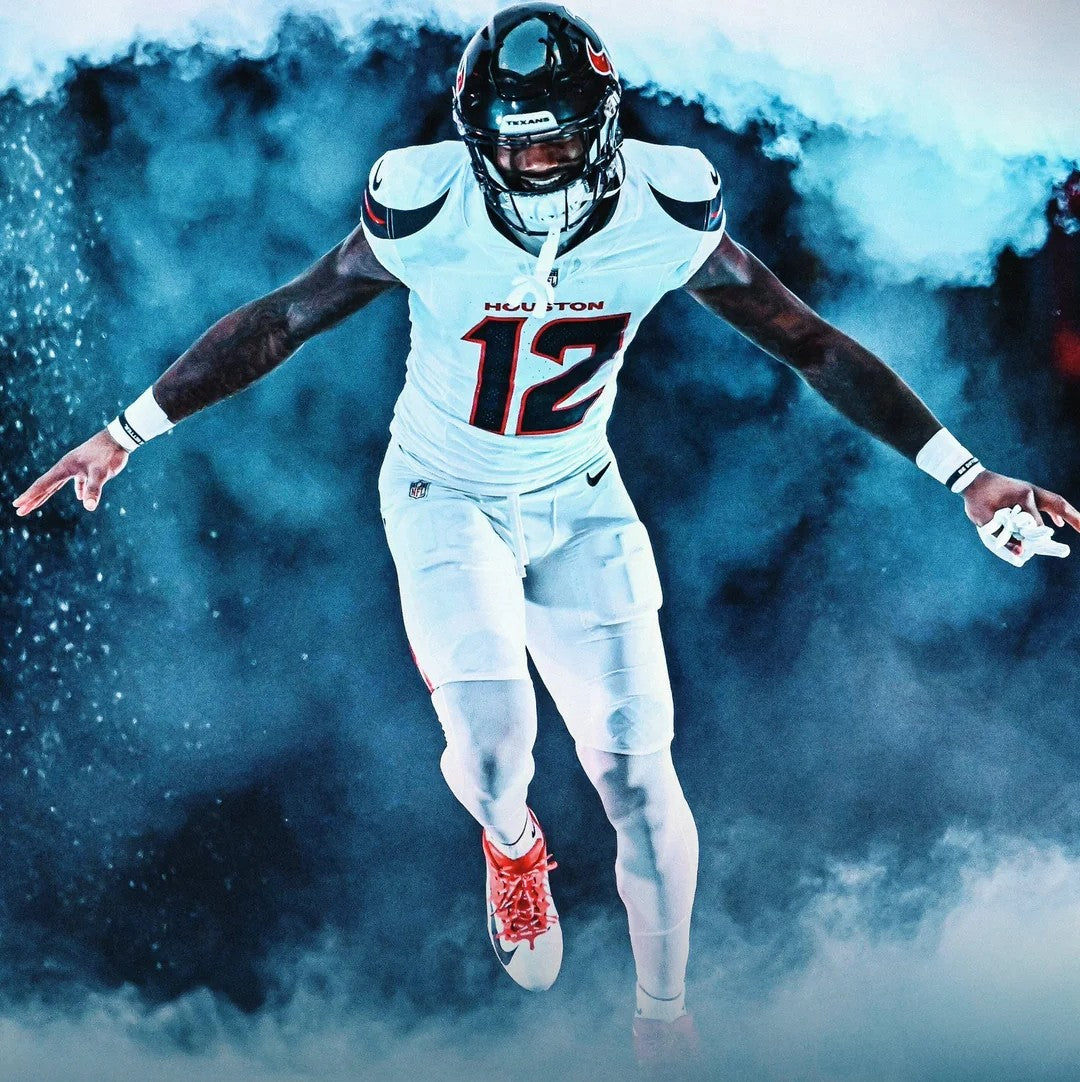 Nico Collins TEAM/GAME ISSUED 💥 Hand Signed✍️ Houston Texans 🐂 Nike NFL Jersey Also inc. COA 🛡️