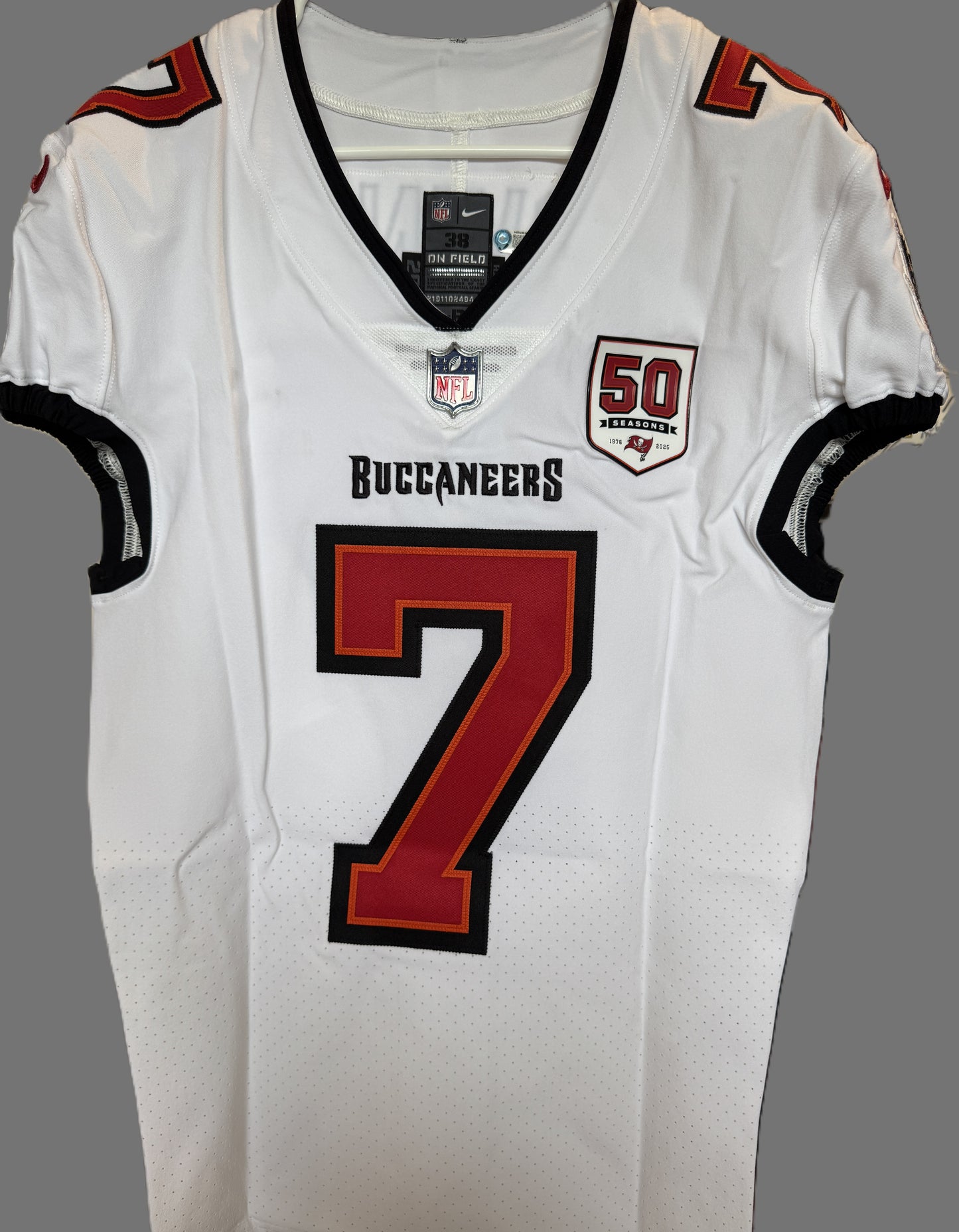 Bucky Irving TEAM-ISSUED💪Tampa Bay Buccaneers🏴☠️On-Field Nike NFL Jersey🎽