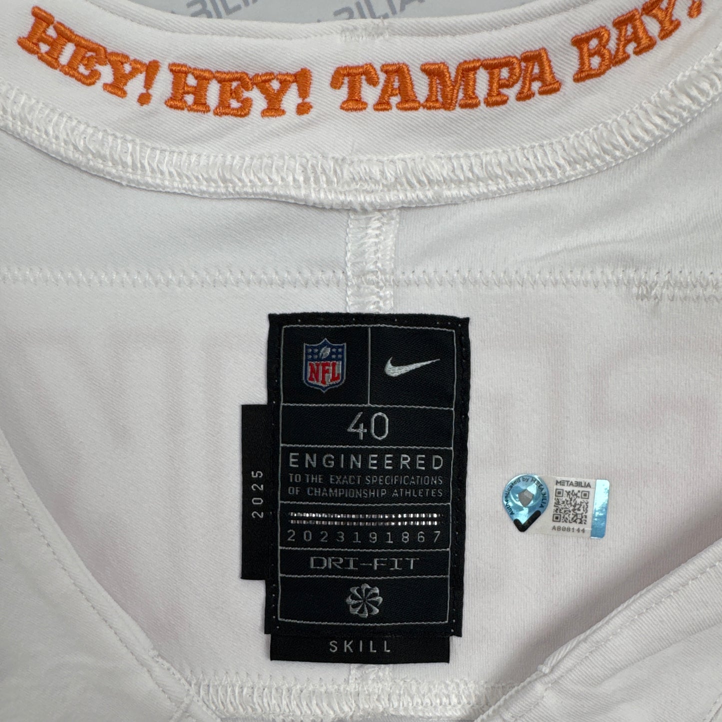 Emeka Egbuka TEAM ISSUED 🔥 Tampa Bay Buccaneers Nike NFL Iconic 1976 Jersey 👕 Also includes Certificate of Authenticity