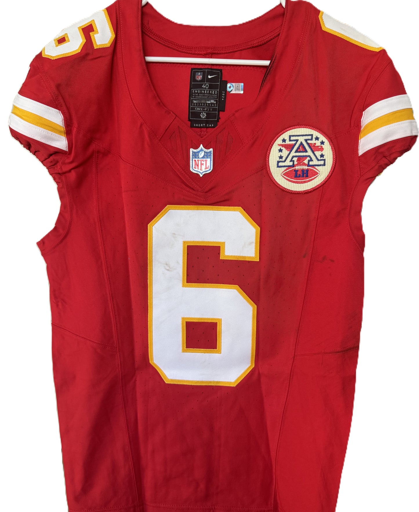 Bryan Cook GAME WORN πͺ 10/12/25 Kansas City Chiefs Nike NFL Jersey π½ vs Lions - COA included π‘οΈ