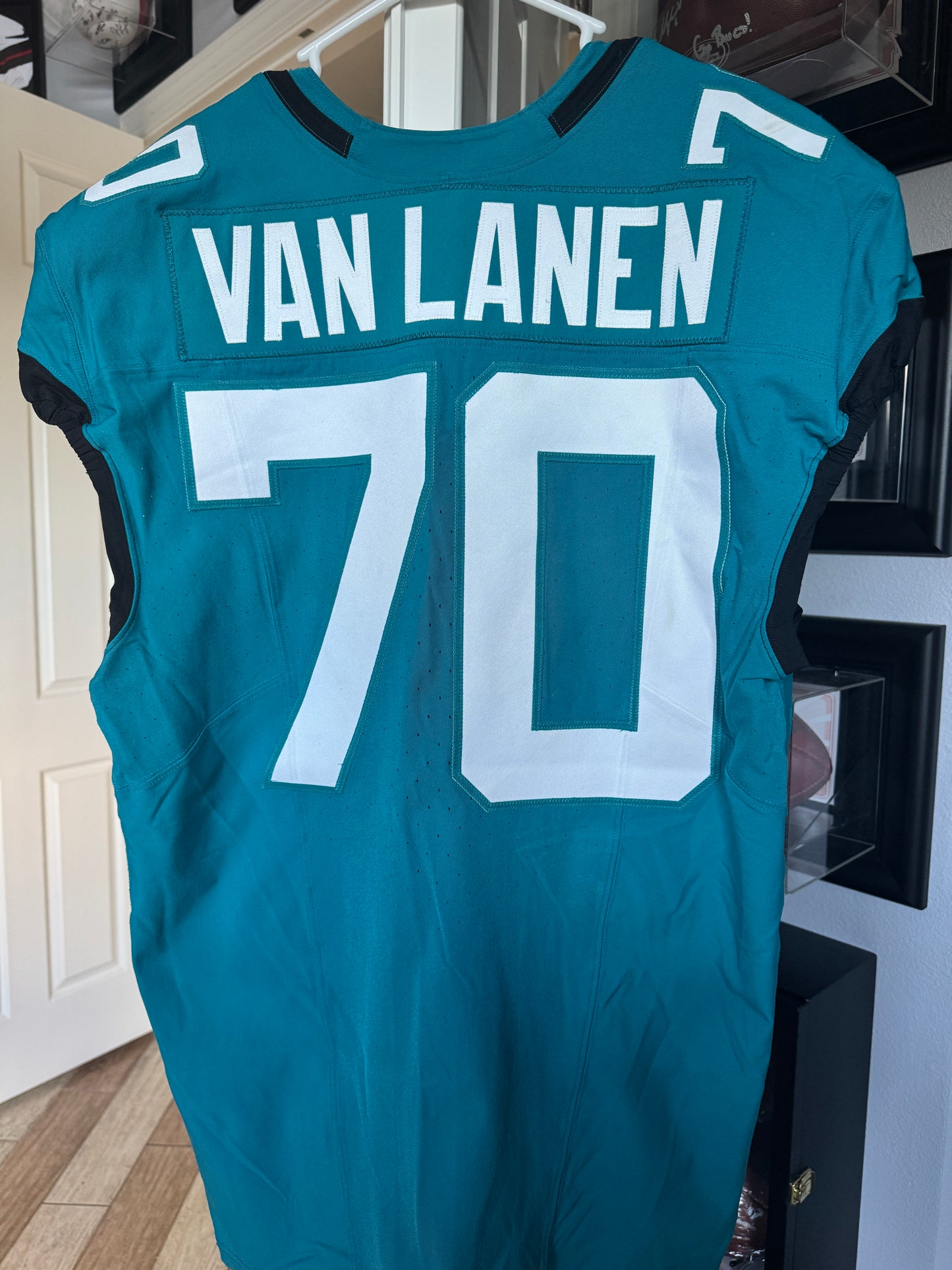 Cole Van Lanen GAME WORN ๐ช 10/19/25 Jacksonville Jaguars ๐NFL Jersey ๐vs Los Angeles Rams Also Includes PSA Certificate of Authenticity ๐ก๏ธ