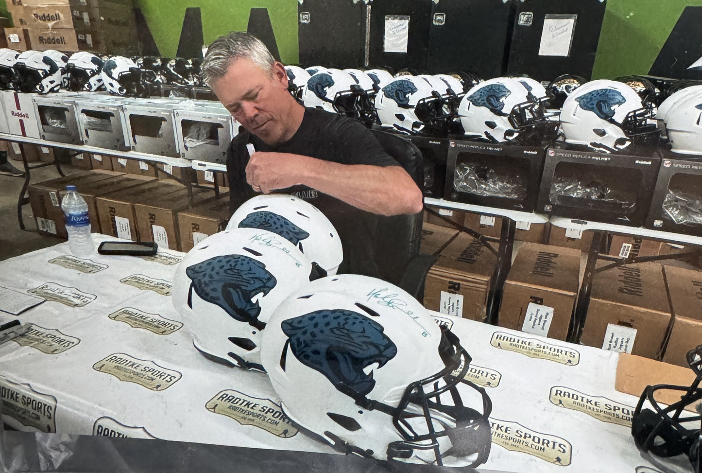 Mark Brunell Signed βοΈ Jacksonville Jaguars π Full-Size Authentic On-Field Lunar Eclipse Alternate Speed Helmet