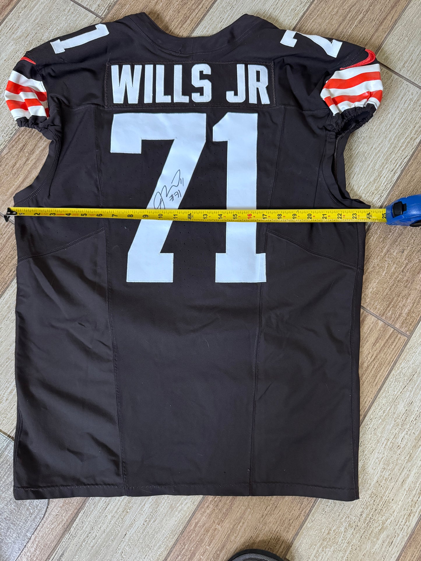 Jedrick Wills Signed✍️Game Used💪Cleveland Browns On-Field NFL Jersey👕2024 Season Inc. PSA COA
