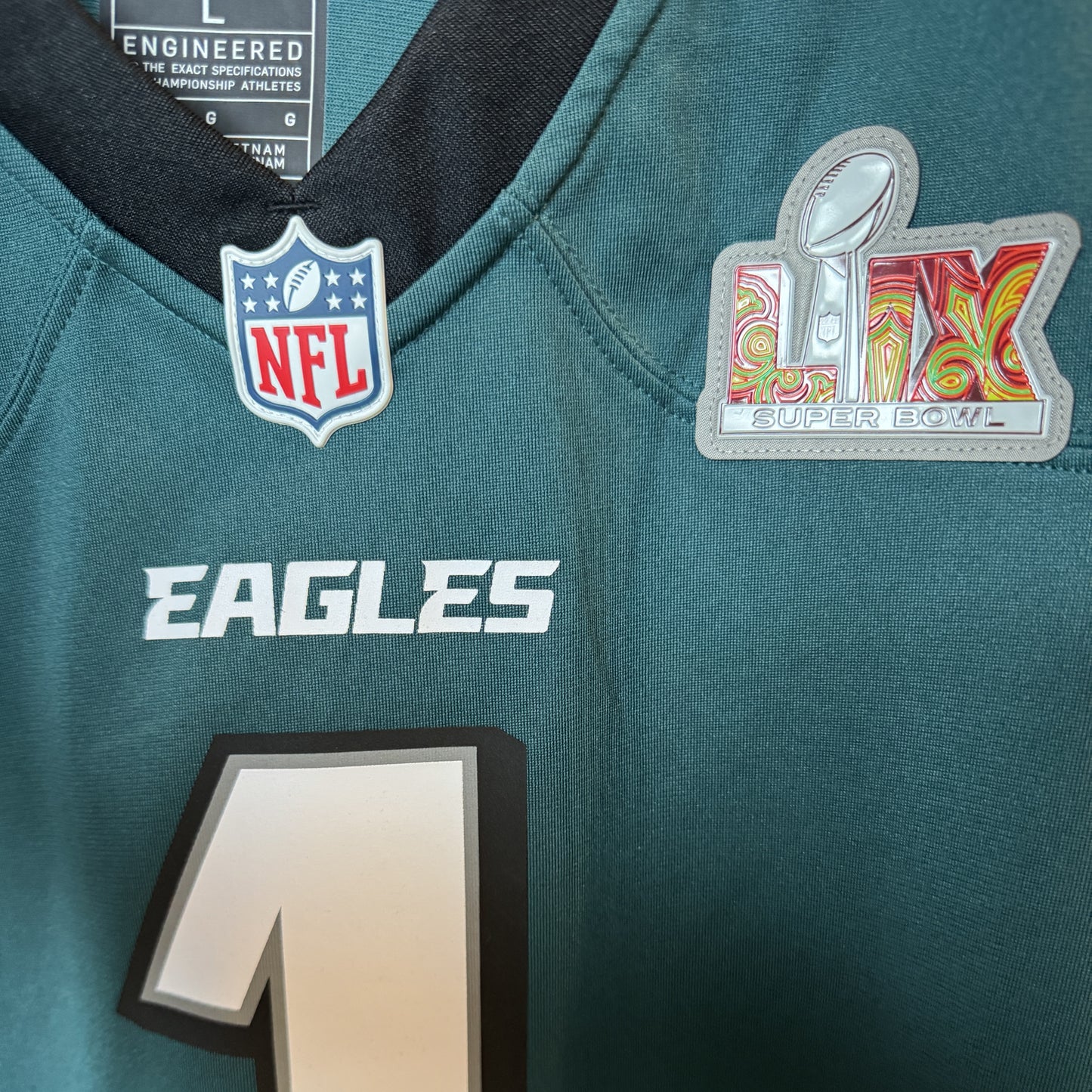 Jalen Hurts Signed✍️Philadelphia Eagles🦅Super Bowl LIX Champions Nike Jersey with "SB LIX MVP" Inscription