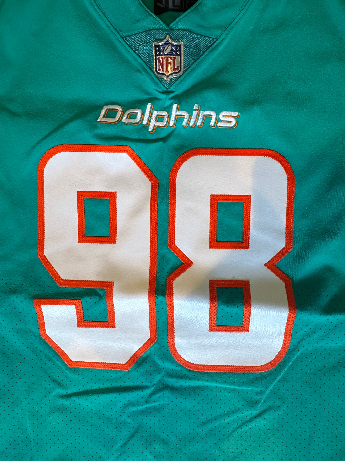 Raekwon Davis GAME/TEAM ISSUED πͺ Miami Dolphins π¬ Nike On-Field NFL Jersey π½ Inc. PSA Authenticity π‘οΈ