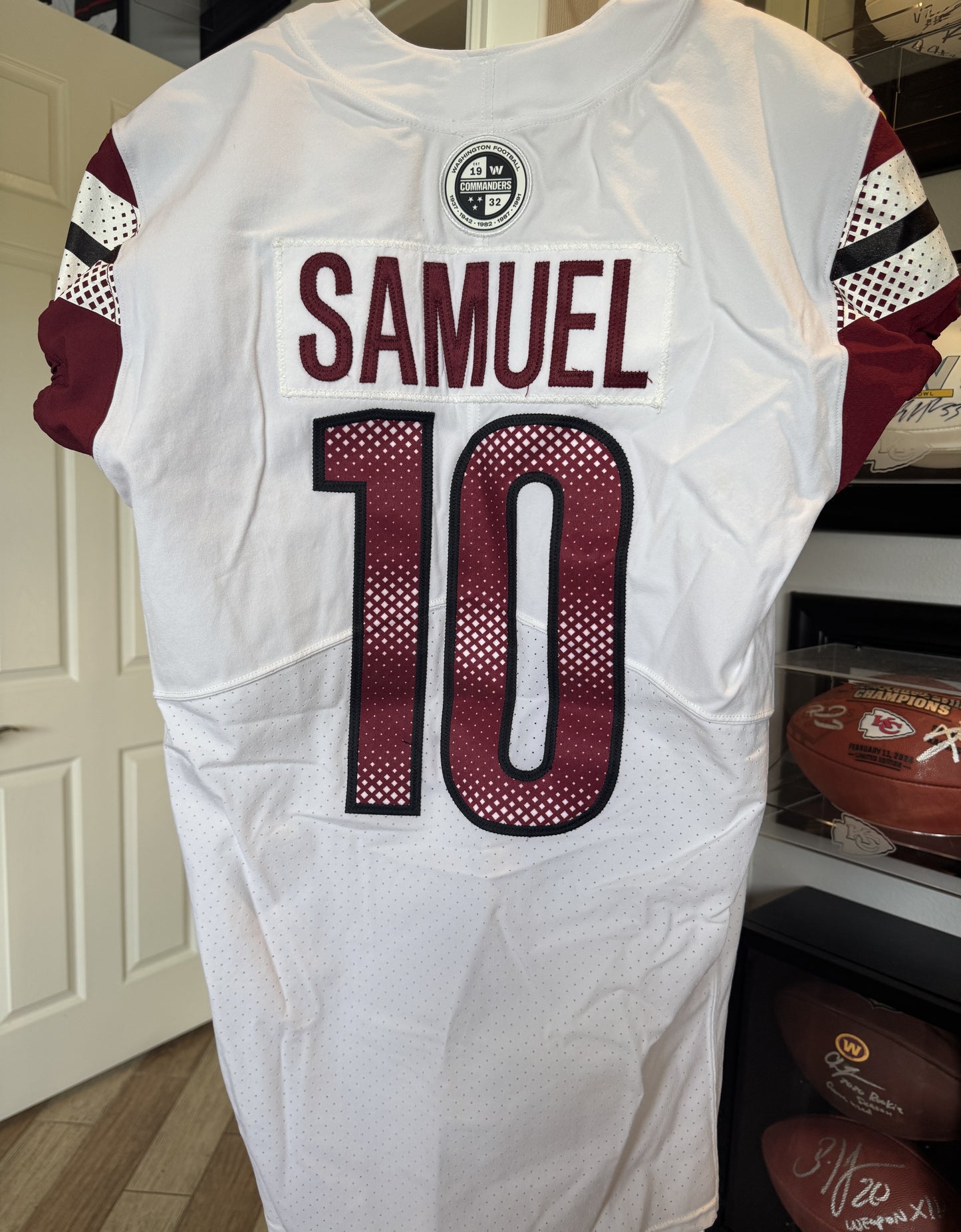 Curtis Samuel GAME WORN💪10/13/22 PHOTO MATCHED📸Commanders NFL Jersey vs.Chicago Bears (Crucial Catch Game)