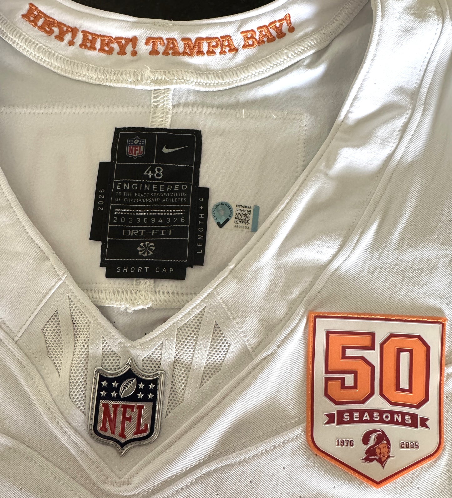 Vita Vea GAME-ISSUED💪Tampa Bay Buccaneers On-Field Nike 1976 Throwback Jersey