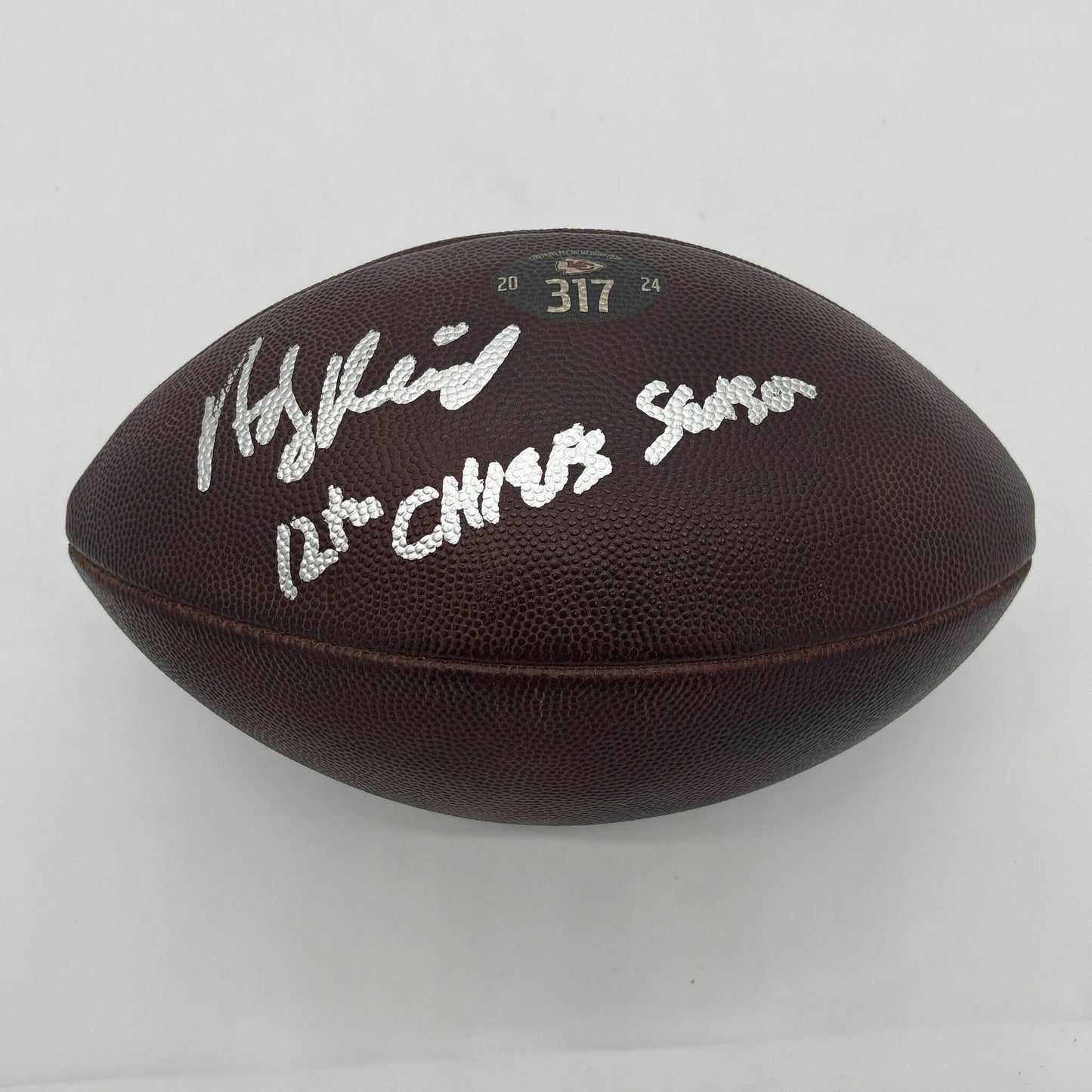 Andy Reid Hand-Signed + Inscribed "12th Chiefs Season" Game-Used Ball 01/05/25 Kansas City Chiefs vs. Denver Broncos