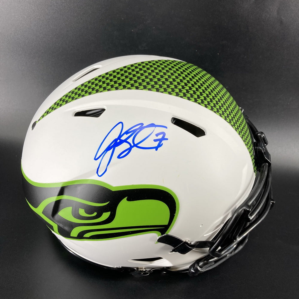 Geno Smith Hand-Signed Seattle Seahawks Full-Size Authentic Lunar Eclipse NFL Speed Helmet