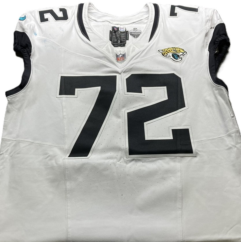 Walker Little GAME USED 10/13/2024 Jacksonville Jaguars π Nike NFL On-Field Jersey π vs. Chicago Bears (London Game)