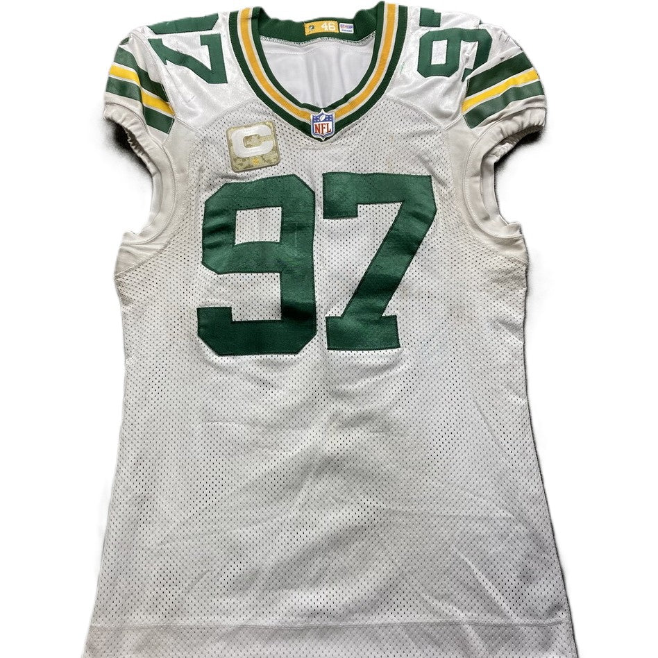Kenny Clark GAME WORN 💪 and Signed 🖋️ Green Bay Packers⚪🟢 NFL Jersey👕 Also includes Captains Patch and PSA Authenticity 🛡️