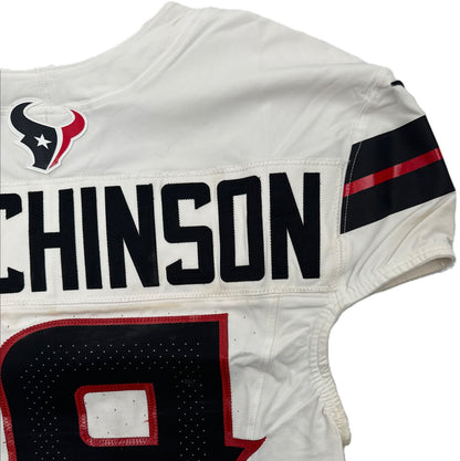 Xavier Hutchinson GAME WORN 💪 10/13/24 Houston Texans 🐂 NFL Jersey 👕 Victory over the New England Patriots inc. Metabilia COA 🛡️