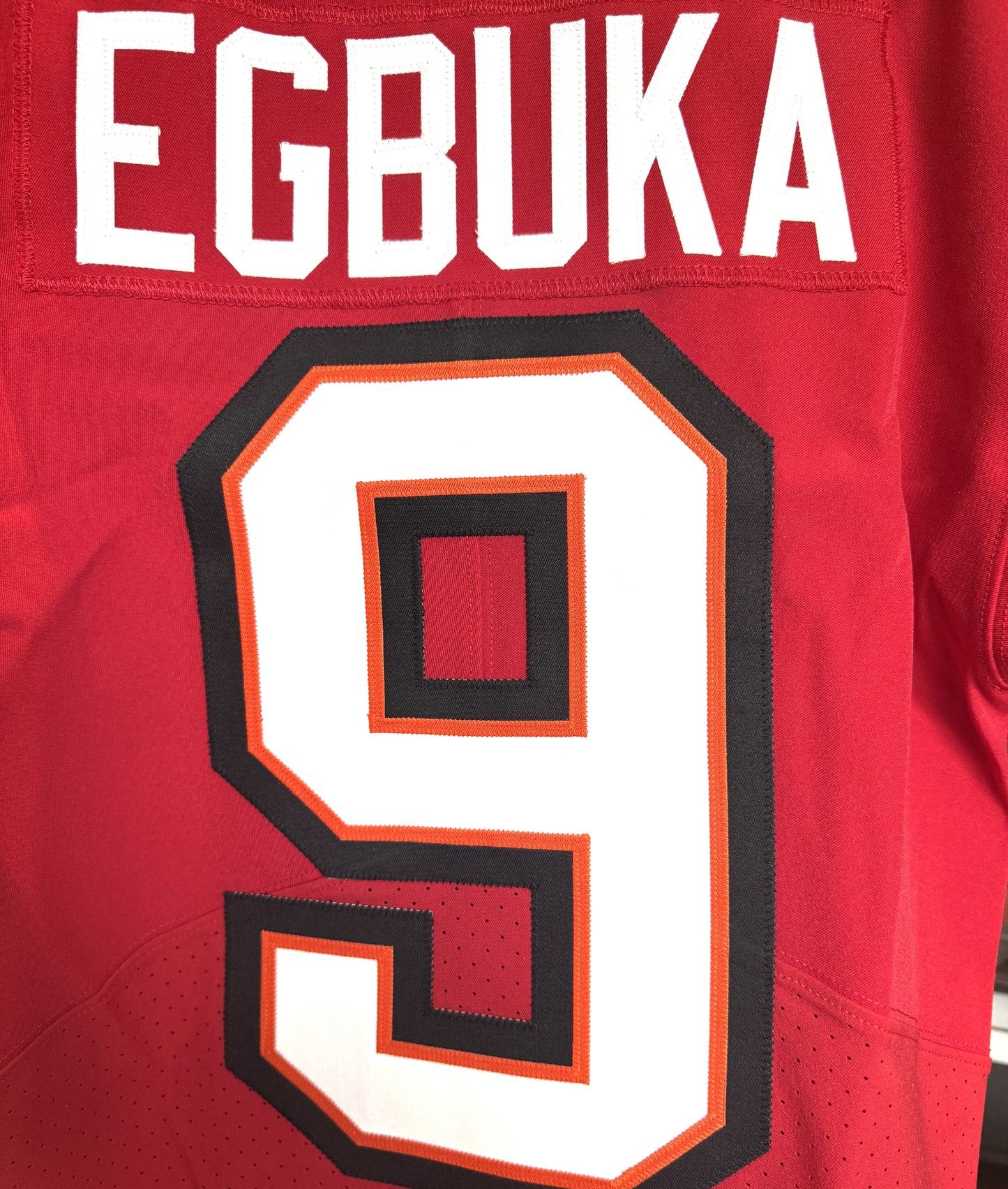 Emeka Egbuka GAME-ISSUED Tampa Bay Buccaneers On-Field Nike NFL Jersey🎽(Red)