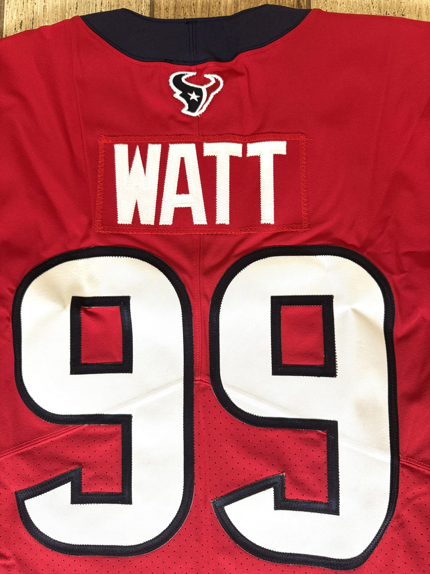 J.J. Watt 💯 TEAM ISSUED 💪 Houston Texans On-Field Nike NFL Jersey 👕 Also includes COA 🛡️ & Walter Payton NFL Man of the Year & Captain Patches