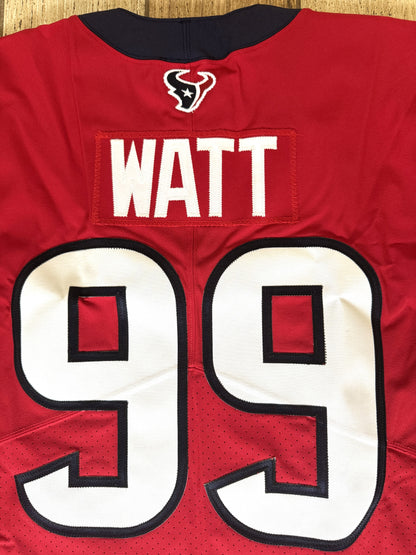 J.J. Watt 💯 TEAM ISSUED 💪 Houston Texans On-Field Nike NFL Jersey 👕 Also includes COA 🛡️ & Walter Payton NFL Man of the Year & Captain Patches