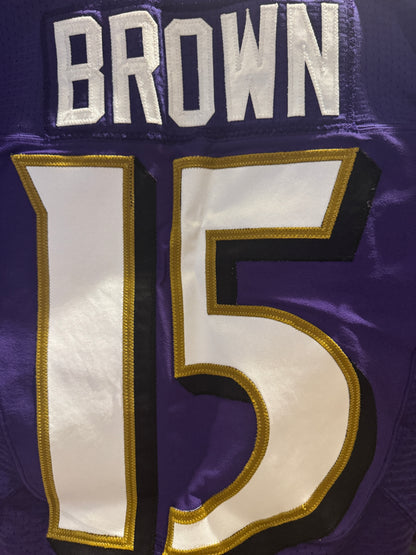 Hollywood Brown GAME-WORN💪Baltimore Ravens💜Nike On-Field NFL Jersey PSA COA