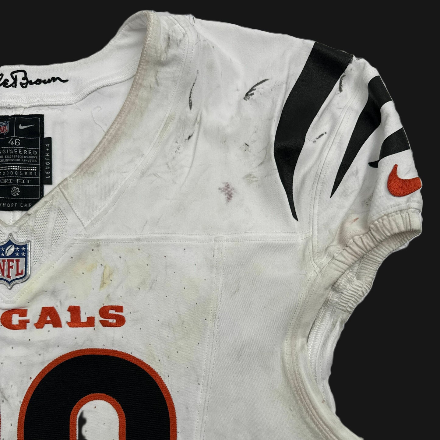 B.J. Hill GAME WORN 💪 10/16/25 Cincinnati Bengals Nike NFL Jersey vs. Steelers inc. COA 🛡️