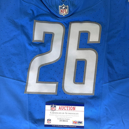 Jahmyr Gibbs SIGNED✍️Detroit Lions🦁Authentic Nike NFL Jersey👕 Also includes PSA Authentication💥