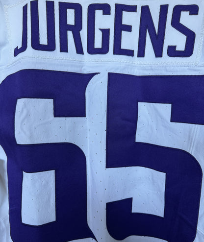 Michael Jurgens GAME WORN 💪 09/28/25 Minnesota Vikings 💜 vs Pittsburgh Steelers NFL Jersey Also includes PSA Authentication