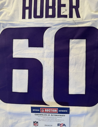 Joe Huber GAME WORN 💪 09/28/25 Minnesota Vikings vs Pittsburgh Steelers Nike NFL Jersey Also includes PSA Authentication
