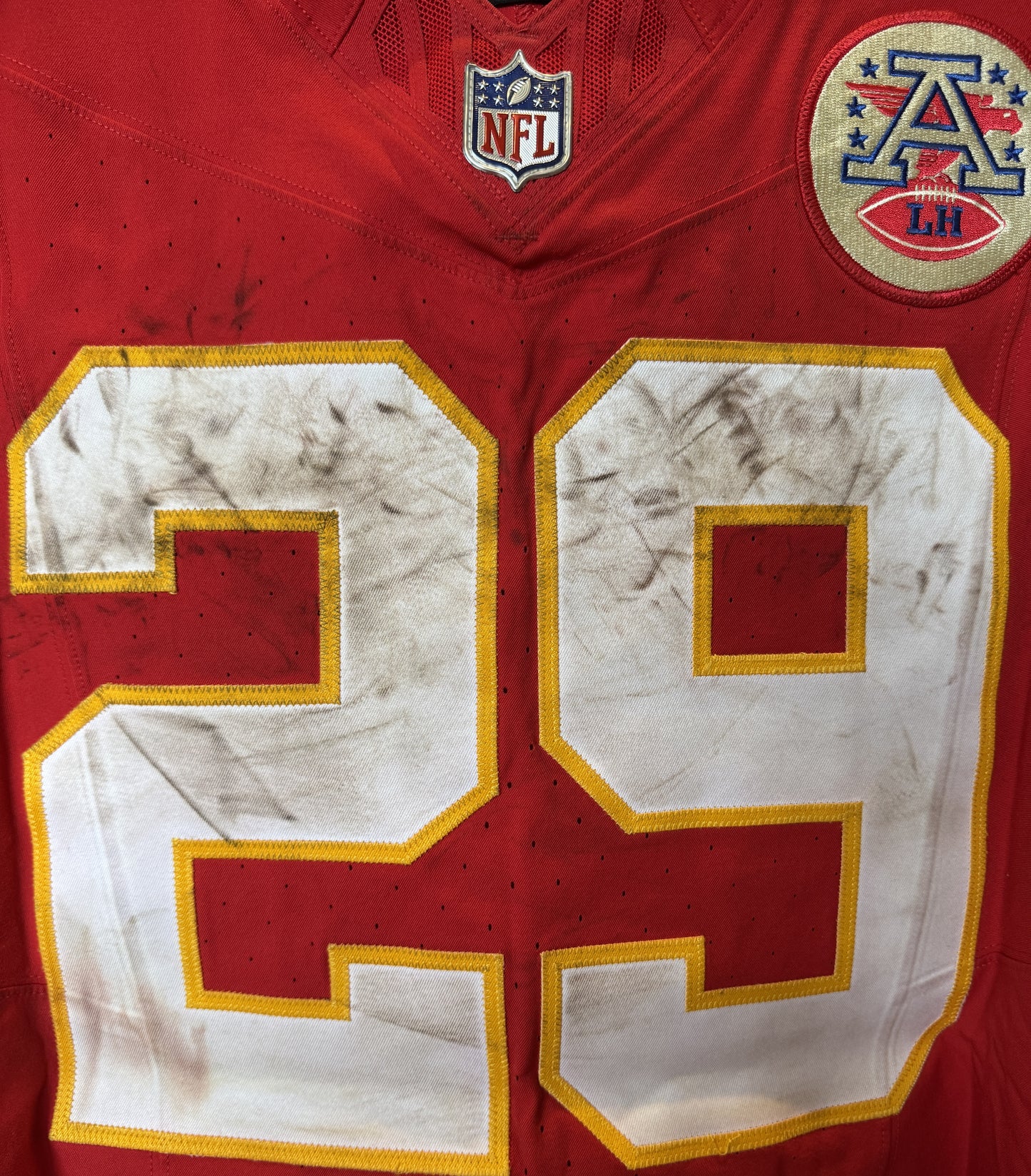 Kareem Hunt GAME-USED💪09/28/25 Kansas City Chiefs NFL Jersey🎽vs. Baltimore Ravens