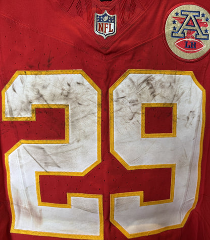 Kareem Hunt GAME-USED💪09/28/25 Kansas City Chiefs NFL Jersey🎽vs. Baltimore Ravens