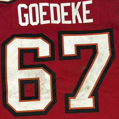 Luke Goedeke GAME WORN 💪12/07/25 Tampa Bay Buccaneers Nike NFL Jersey vs New Orleans Saints Includes Authenticity