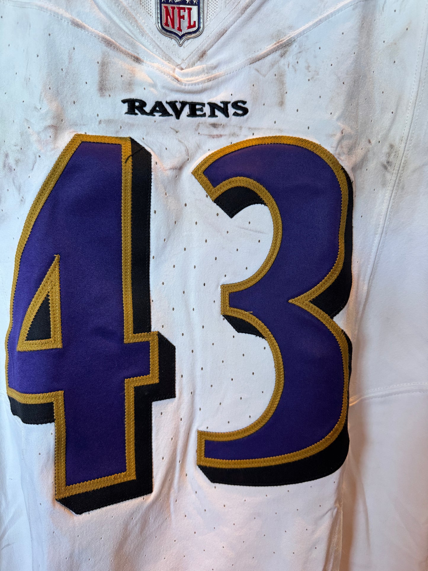 Justice Hill GAME-WORN💪10/06/24 PHOTO-MATCHED📸Baltimore Ravens💜NFL Jersey vs. Bengals