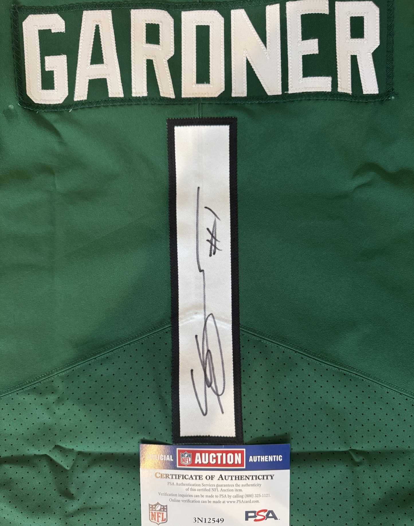Sauce Gardner Signed ✍️ New York Jets AUTHENTIC Nike NFL Jersey 👕 Inc. Professional Sports Authenticator (PSA) 🛡️
