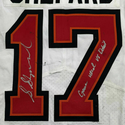 Sterling Shepard Signed + Inscribed GAME WORN 10/20/25 Tampa Bay Buccaneers Jersey vs Detroit Lions Also includes COA 🛡️