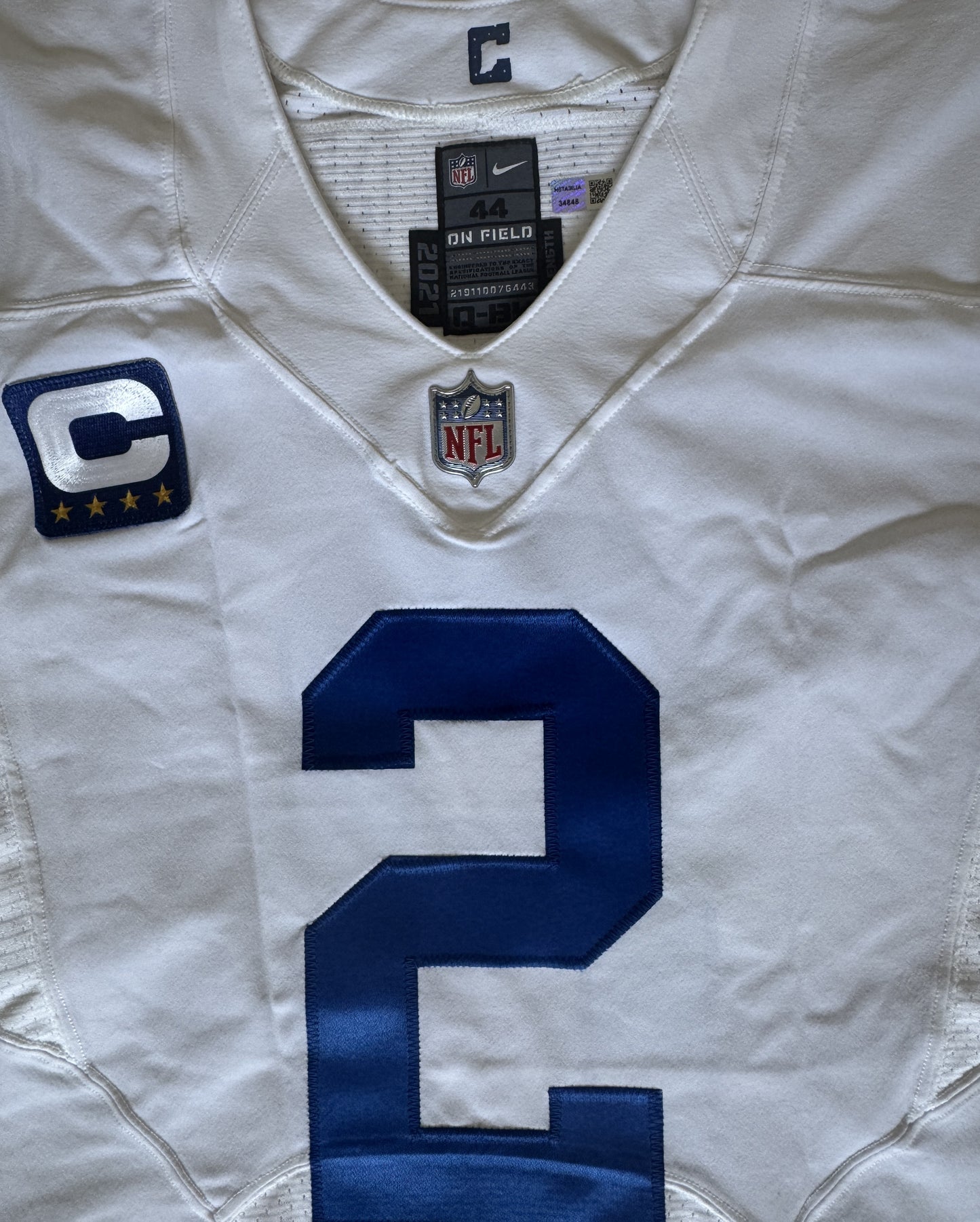 Matt Ryan TEAM ISSUED 💪 Indianapolis Colts 🐎 Nike NFL Jersey 👕Also  Includes COA 🛡️ and Captain's Patch