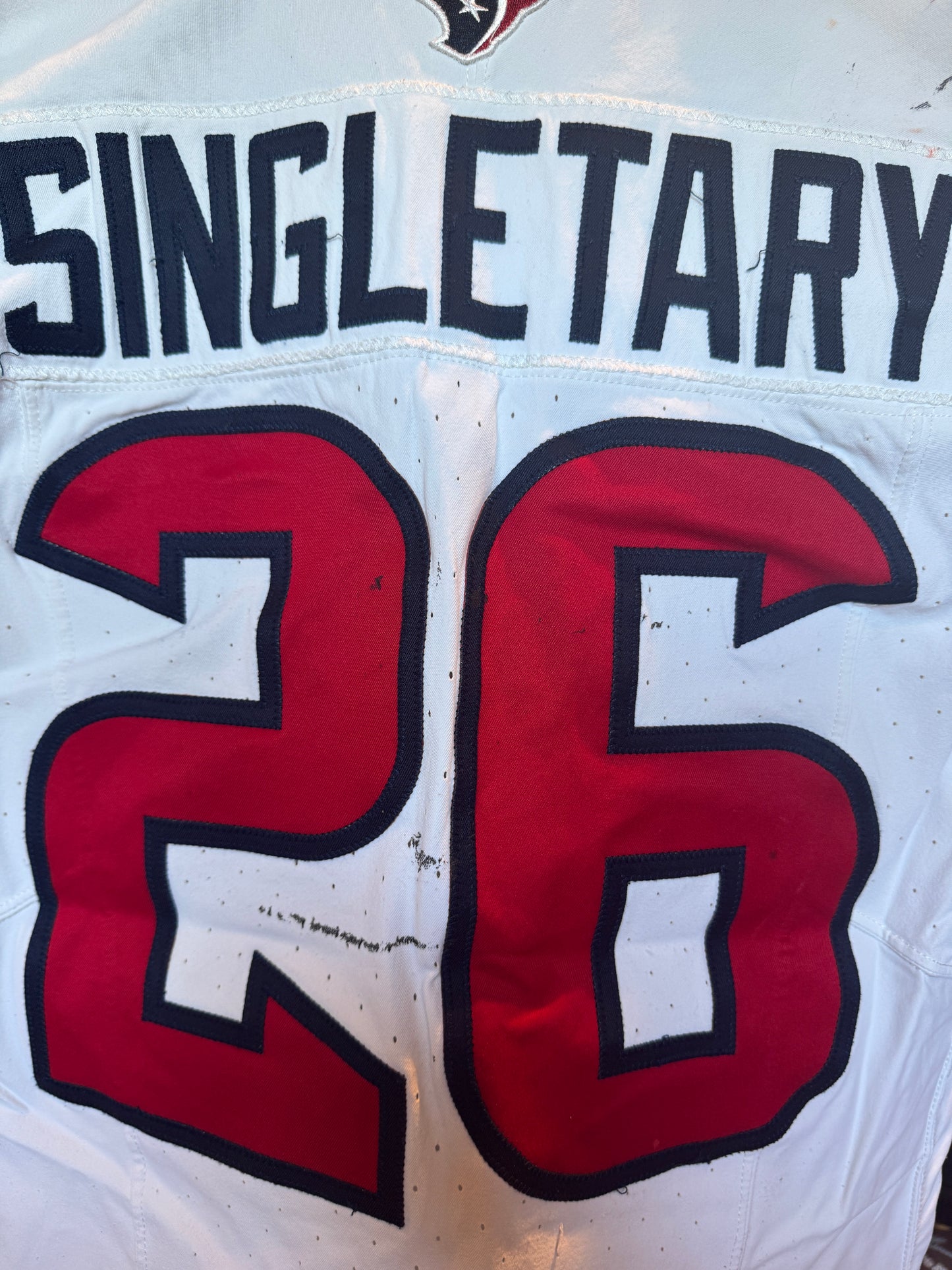 Devin Singletary GAME WORN 💪 11/12/23 & PHOTO MATCHED 📸 Houston Texans Nike NFL Jersey🎽 vs. Cincinnati Bengals – Salute to Service Game