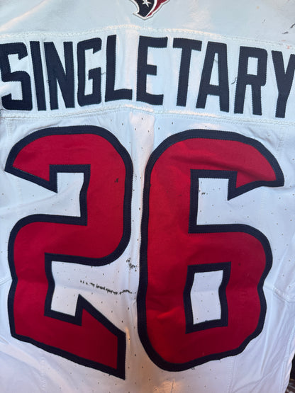 Devin Singletary GAME WORN 💪 11/12/23 & PHOTO MATCHED 📸 Houston Texans Nike NFL Jersey🎽 vs. Cincinnati Bengals – Salute to Service Game