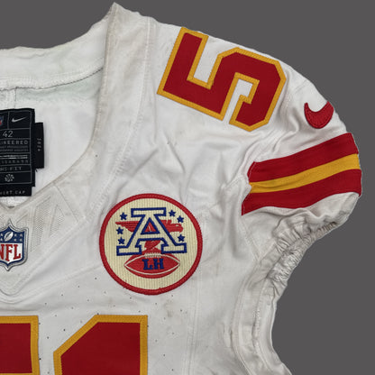 Mike Danna GAME WORN 💪 10/06/25 Kansas City Chiefs Nike NFL Jersey 🎽 vs Jaguars - COA included 🛡️