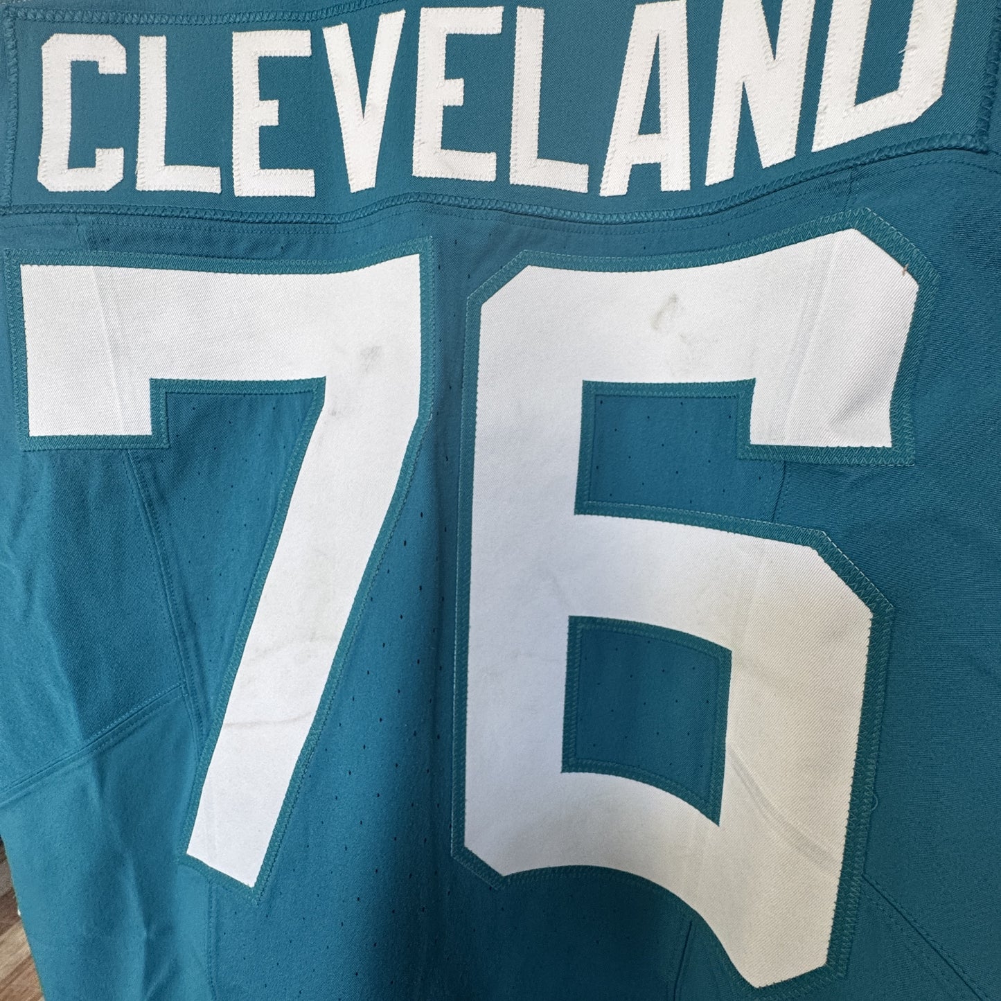 Ezra Cleveland GAME WORN 09-28-25 Jacksonville Jaguars Nike NFL Jersey vs. San Francisco 49ers Also includes COA 🛡️