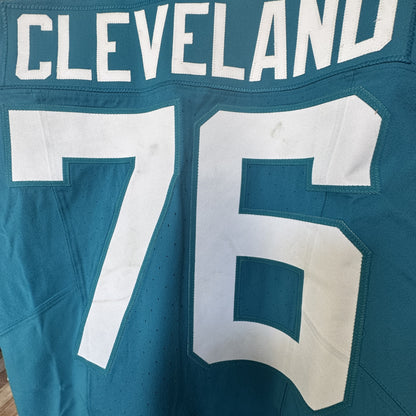 Ezra Cleveland GAME WORN 09-28-25 Jacksonville Jaguars Nike NFL Jersey vs. San Francisco 49ers Also includes COA 🛡️