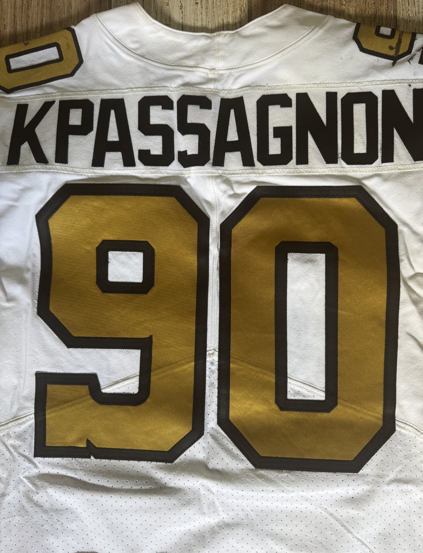 Tanoh Kpassagnon GAME WORN 💪 10/02/22 New Orleans Saints ⚜️ Nike NFL Jersey 🎽 vs. Minnesota Vikings - PSA Authenticated 🛡️