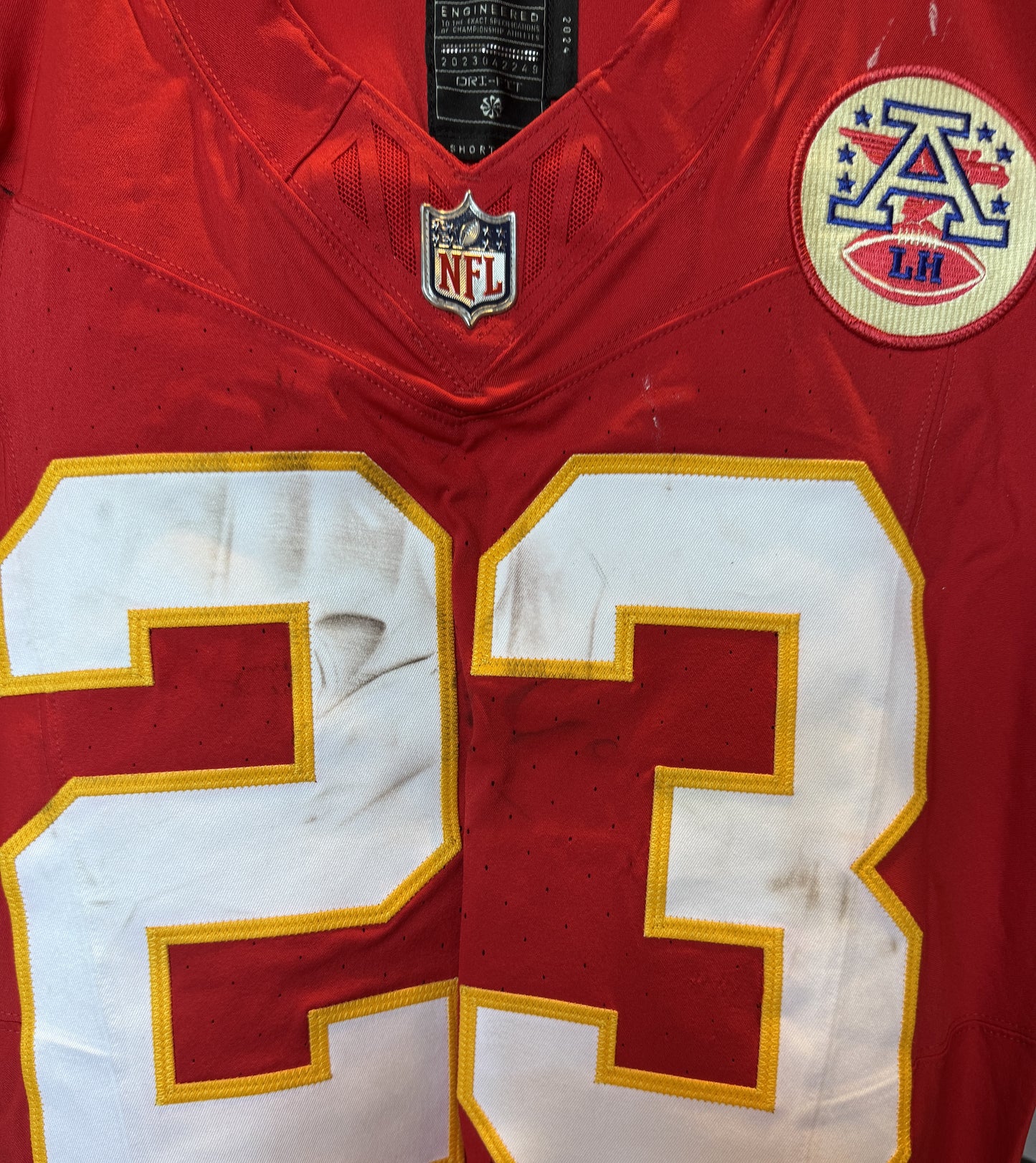 Drue Tranquill GAME-USED💪09/28/25 Kansas City Chiefs NFL Jersey🎽vs. Baltimore Ravens