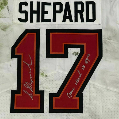 Sterling Shepard Signed and Inscribed GAME WORN 10/12/25 Tampa Bay Buccaneers Jersey vs. San Francisco 49ers Also includes COA 🛡️