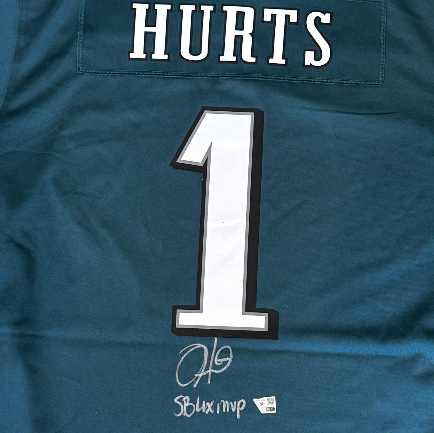 Jalen Hurts Signed✍️Philadelphia Eagles🦅Super Bowl LIX Champions Nike Jersey with "SB LIX MVP" Inscription