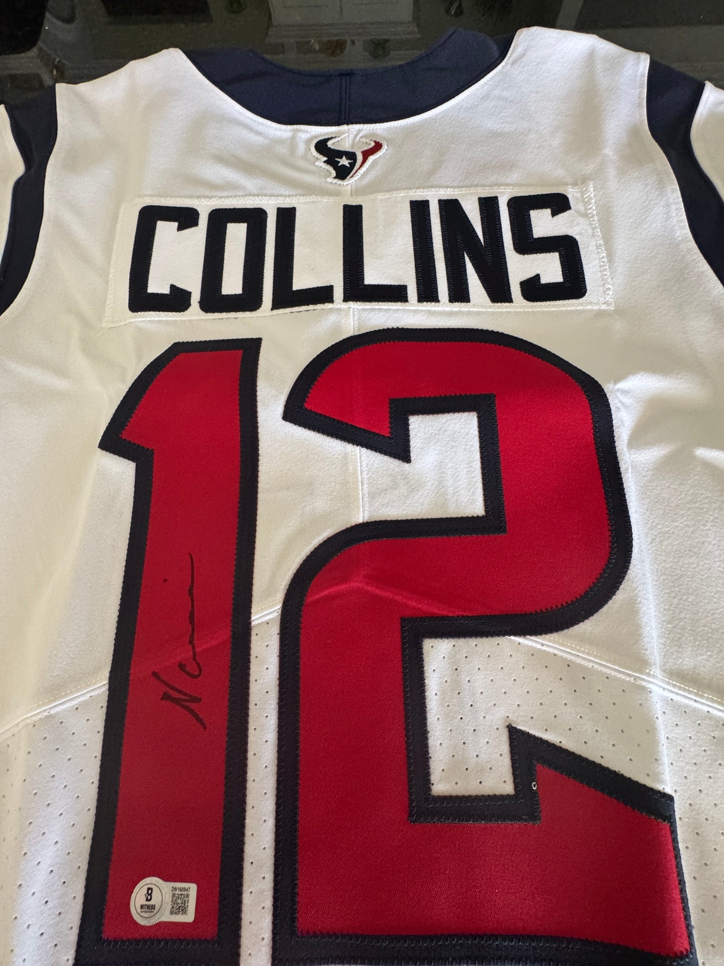 Nico Collins TEAM/GAME ISSUED 💥 Hand Signed✍️ Houston Texans 🐂 Nike NFL Jersey Also inc. COA 🛡️