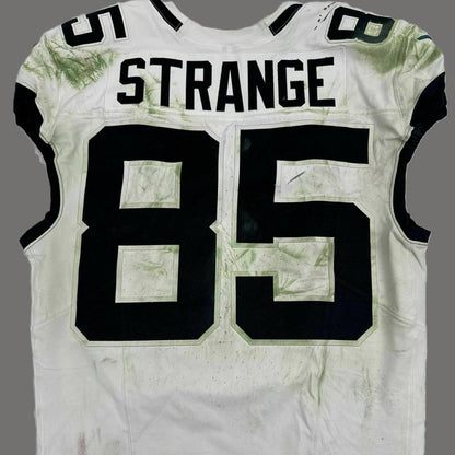 Brenton Strange GAME WORN 11/23/25 Jacksonville Jaguars 🐆 NFL Jersey vs Arizona Cardinals Also Includes Certificate of Authenticity