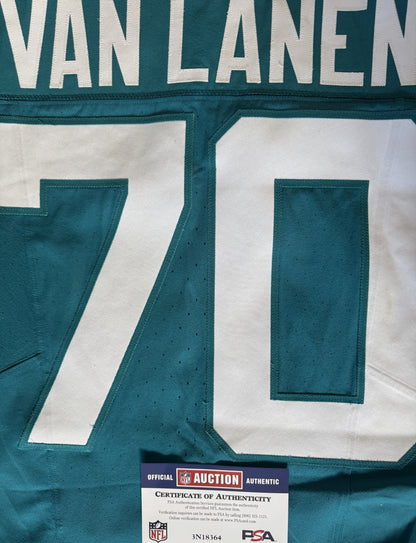 Cole Van Lanen GAME WORN 💪 10/19/25 Jacksonville Jaguars 🐆NFL Jersey 👕vs Los Angeles Rams Also Includes PSA Certificate of Authenticity 🛡️