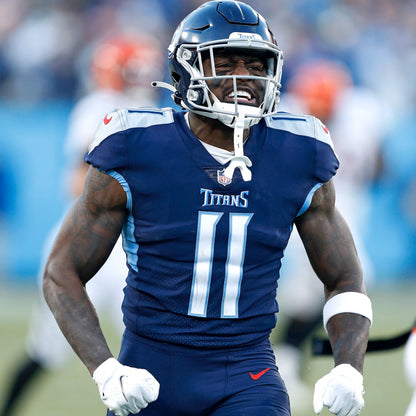 A J Brown Hand-Signed🖊️Tennessee Titans Full-Size Authentic On-Field Lunar Eclipse Alternate Speed Helmet Inscribed "Titan Up"💥